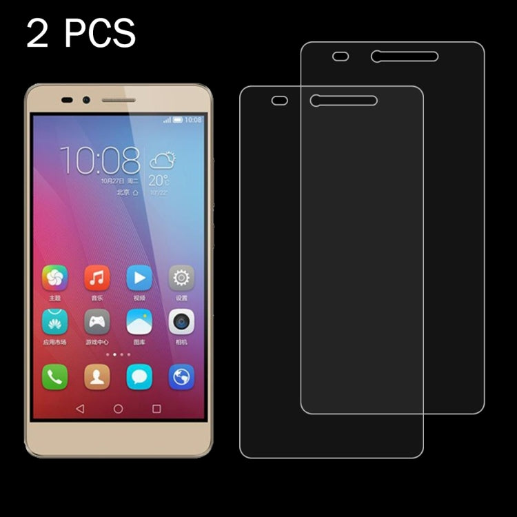 2 PCS for Huawei Honor 5X 0.26mm 9H Surface Hardness 2.5D Explosion-proof Tempered Glass Screen Film