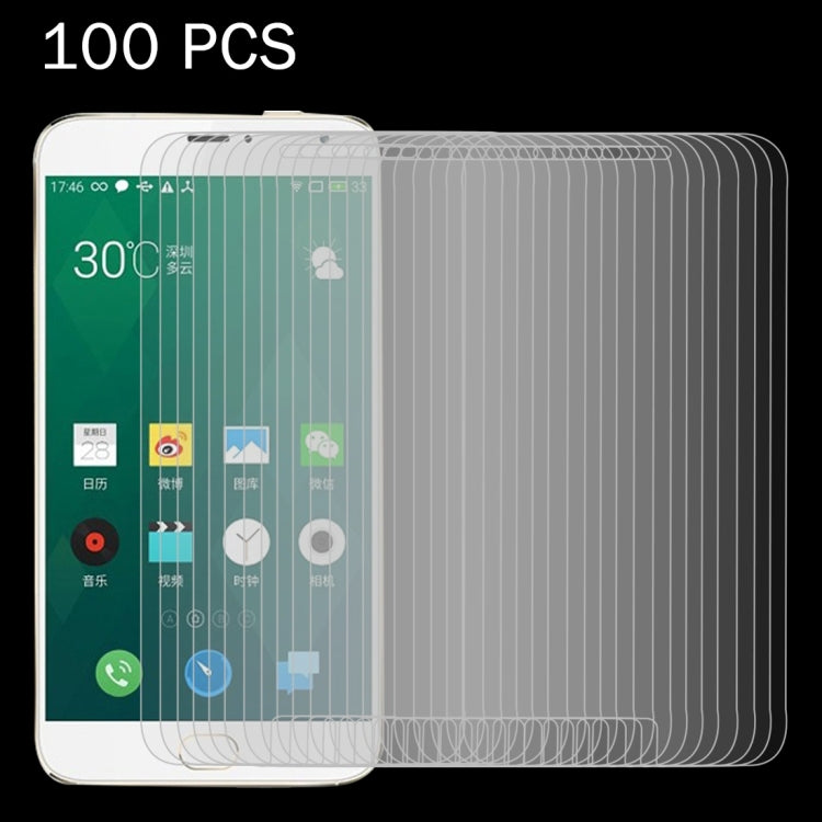 100 PCS for Meizu MX4 Pro 0.26mm 9H Surface Hardness 2.5D Explosion-proof Tempered Glass Screen Film