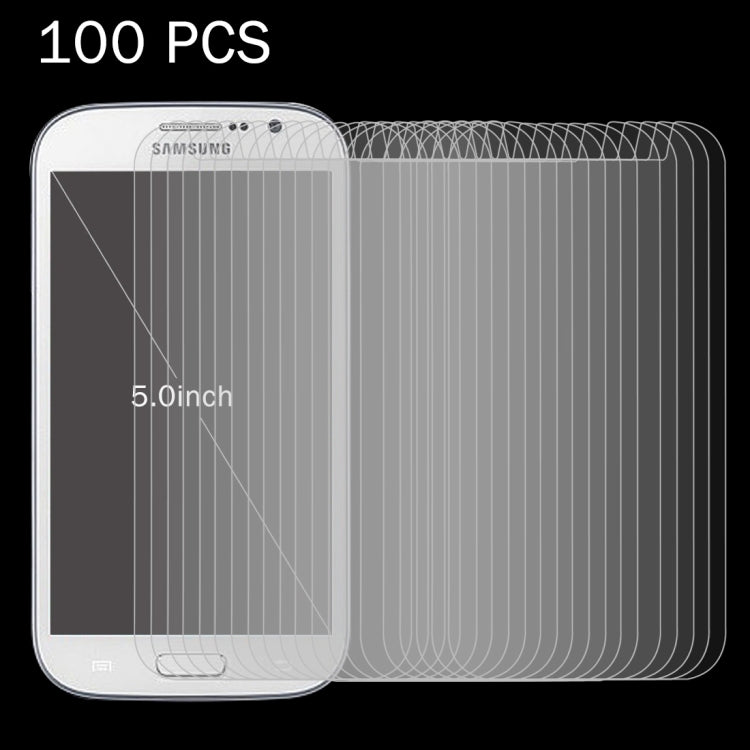 100 PCS 5.0 inch Mobile Phones 0.26mm 9H Surface Hardness 2.5D Explosion-proof Tempered Glass Screen Film