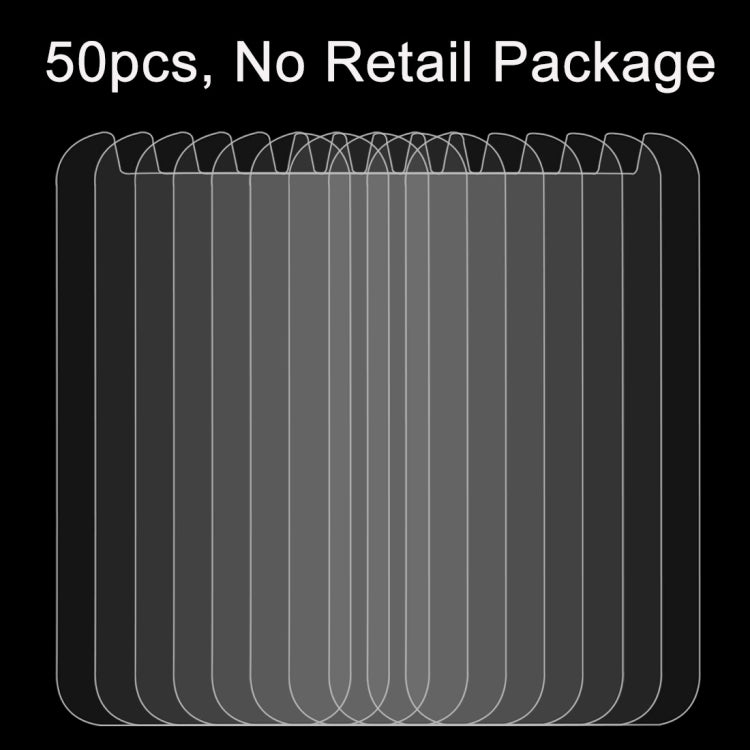 50 PCS for 4.5 inch Mobile Phones 0.26mm 9H Surface Hardness 2.5D Explosion-proof Tempered Glass Film, No Retail Package