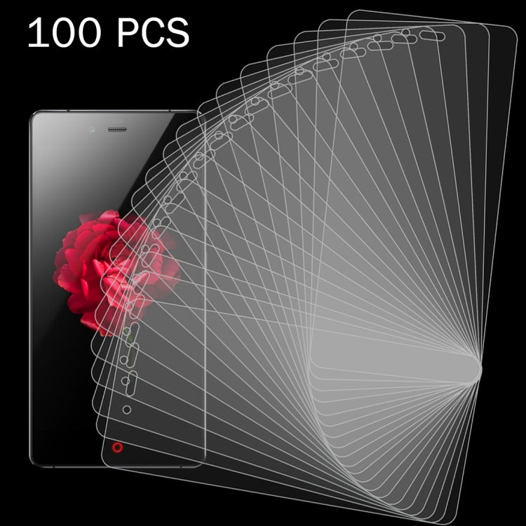 100 PCS for ZTE Nubia Z9 Max 0.26mm 9H Surface Hardness 2.5D Explosion-proof Tempered Glass Screen Film