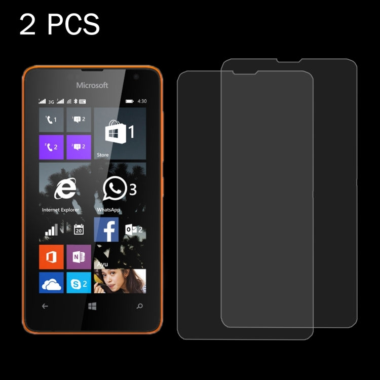 2PCS for Microsoft Lumia 430 0.26mm 9H+ Surface Hardness 2.5D Explosion-proof Tempered Glass Film