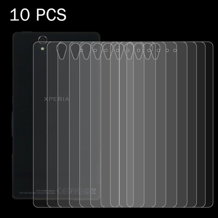 10 PCS for Sony Xperia Z / L36h 0.26mm 9H Surface Hardness 2.5D Explosion-proof Back Tempered Glass Film