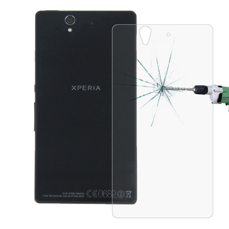 100 PCS for Sony Xperia Z / L36h 0.26mm 9H Surface Hardness 2.5D Explosion-proof Back Tempered Glass Film