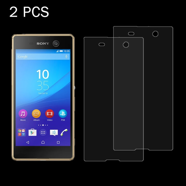 2 PCS for Sony Xperia M5 0.26mm 9H Surface Hardness 2.5D Explosion-proof Tempered Glass Screen Film