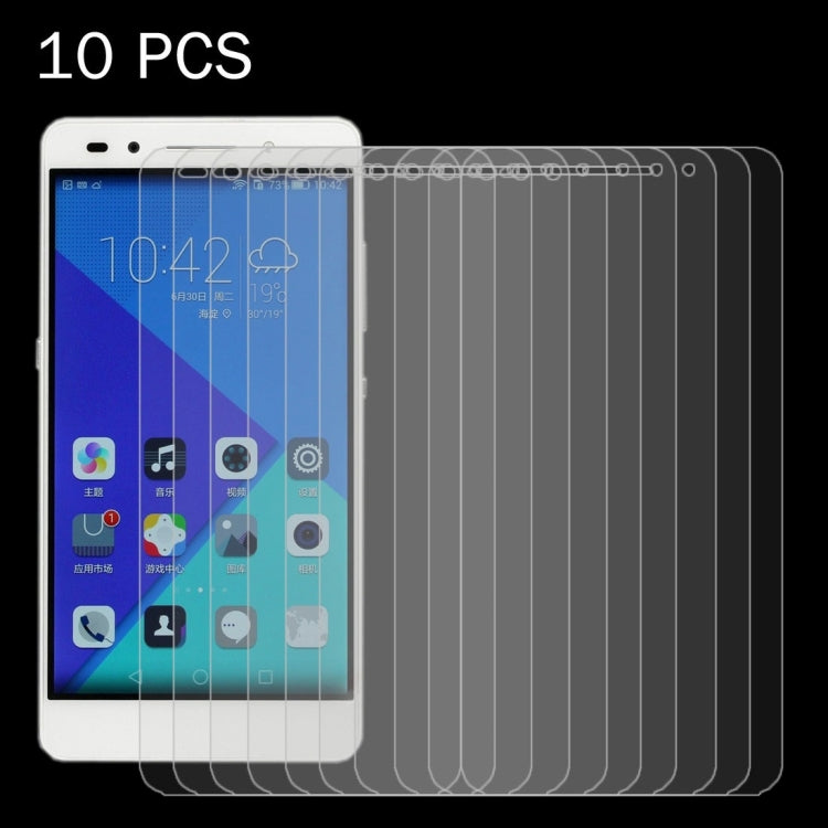 10 PCS for Huawei Honor 7 Plus 0.26mm 9H Surface Hardness 2.5D Explosion-proof Tempered Glass Screen Film