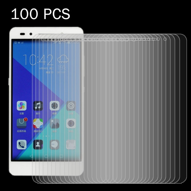 100 PCS for Huawei Honor 7 Plus 0.26mm 9H Surface Hardness 2.5D Explosion-proof Tempered Glass Screen Film