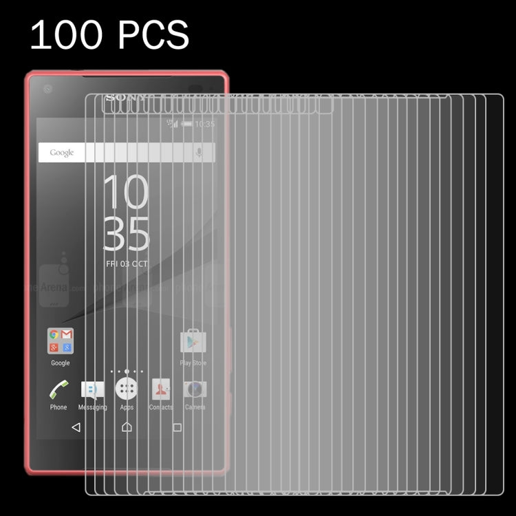 100 PCS for Sony Xperia Z5 Compact 0.26mm 9H Surface Hardness 2.5D Explosion-proof Tempered Glass Screen Film