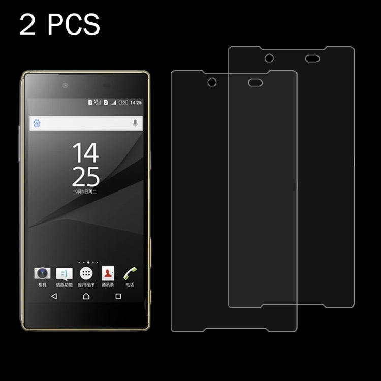 2 PCS for Sony Xperia Z5 Premium / Z5 Plus 0.26mm 9H Surface Hardness 2.5D Explosion-proof Tempered Glass Screen Film