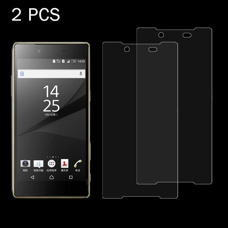 2 PCS for Sony Xperia Z5 Premium / Z5 Plus 0.26mm 9H Surface Hardness 2.5D Explosion-proof Tempered Glass Screen Film