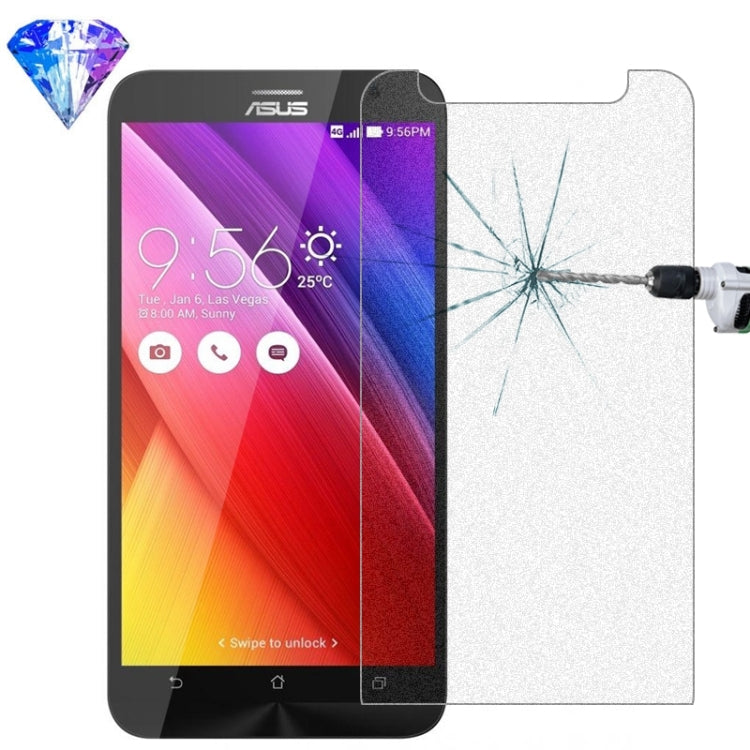 Silver Diamond 0.26mm 9H+ Surface Hardness 2.5D Explosion-proof Tempered Glass Film for Asus Zenfone 2 / ZE550ML / ZE551ML