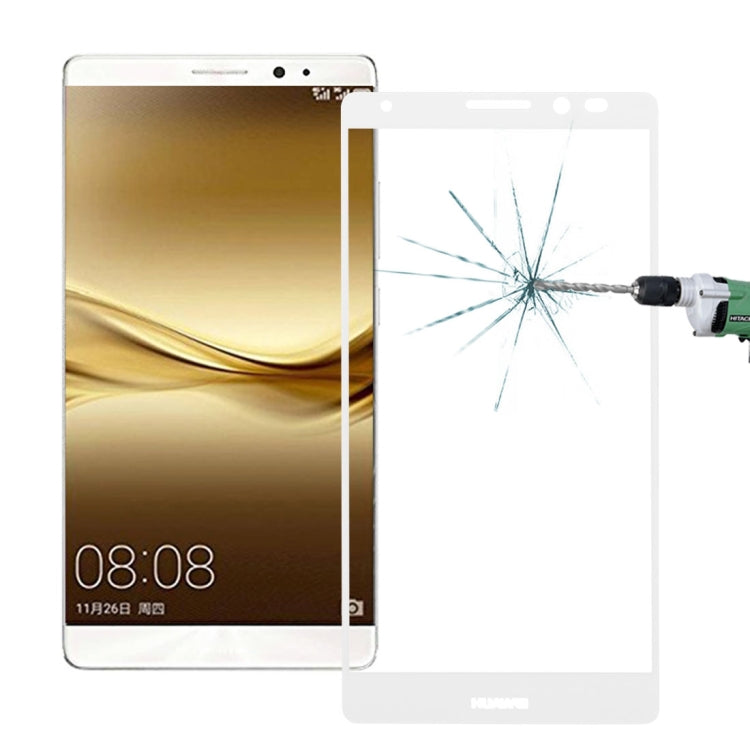 0.26mm 9H Surface Hardness Explosion-proof Colorized Silk-screen Tempered Glass Full Screen Film for Huawei Mate 8