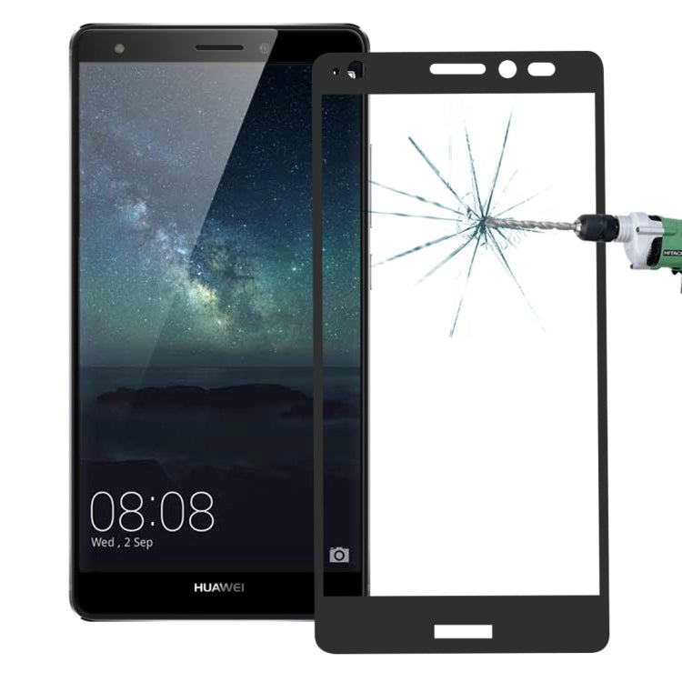 0.26mm 9H Surface Hardness Explosion-proof Colorized Silk-screen Tempered Glass Full Screen Film for Huawei Mate S