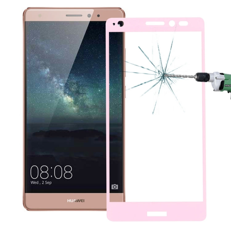 0.26mm 9H Surface Hardness Explosion-proof Colorized Silk-screen Tempered Glass Full Screen Film for Huawei Mate S