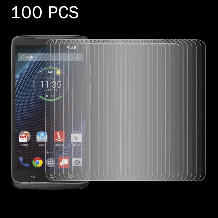 100 PCS for Motorola DROID Turbo / XT1254 0.26mm 9H Surface Hardness 2.5D Explosion-proof Tempered Glass Screen Film