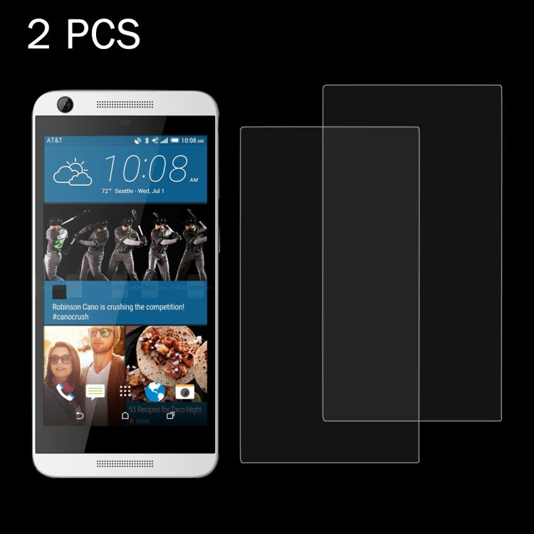 2 PCS for HTC Desire 626 0.26mm 9H Surface Hardness 2.5D Explosion-proof Tempered Glass Screen Film