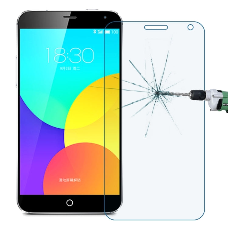 0.30mm 9H+ Surface Hardness 2.5D Explosion-proof Anti Blue-ray Tempered Glass Film for Meizu MX4