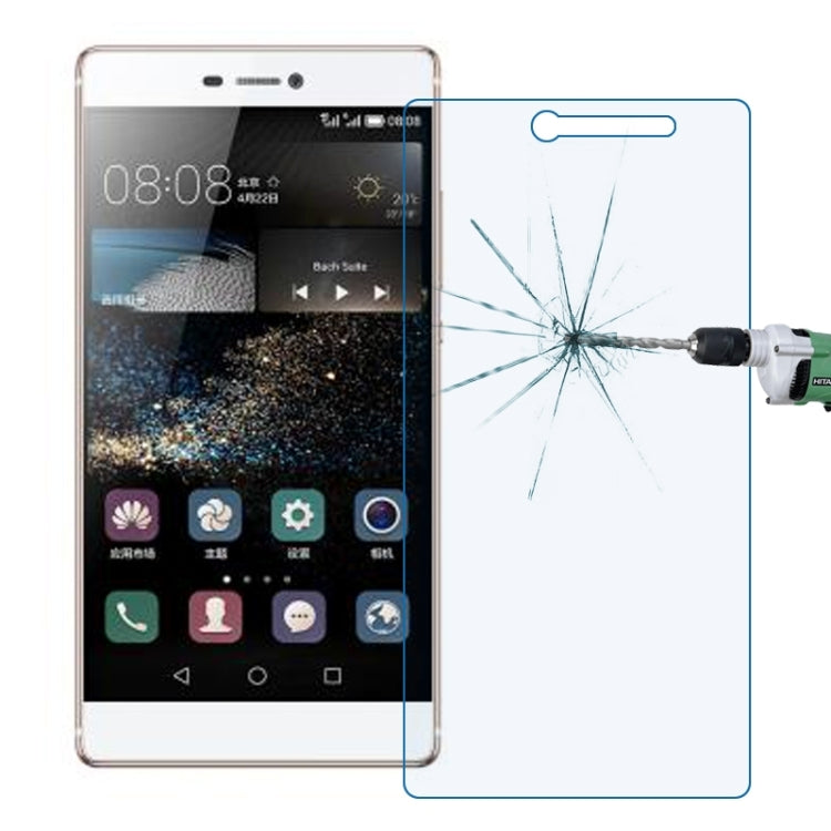 0.30mm 9H+ Surface Hardness 2.5D Explosion-proof Anti Blue-ray Tempered Glass Film for Huawei P8