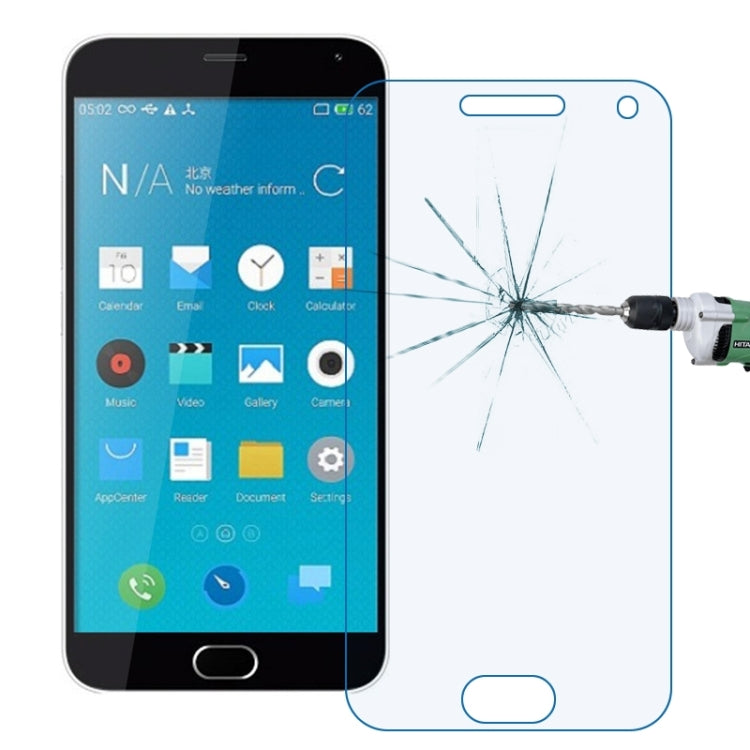 0.30mm 9H+ Surface Hardness 2.5D Explosion-proof Anti Blue-ray Tempered Glass Film for Meizu M2 Note