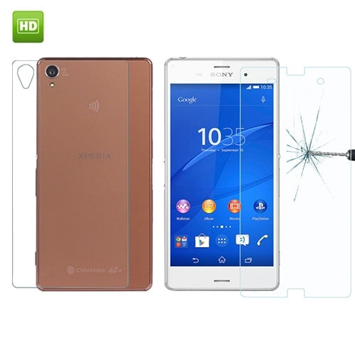 0.26mm 9H+ Surface Hardness Explosion-proof Front + Tempered Glass Film for Sony Xperia Z3