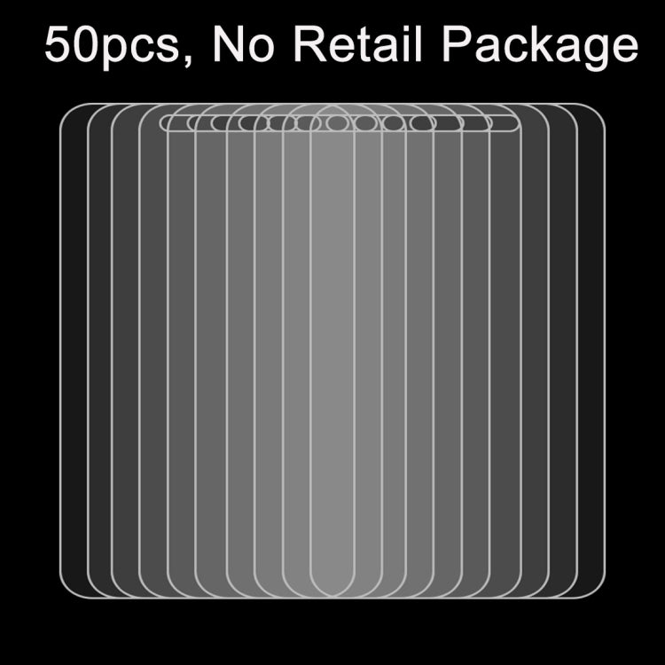 50 PCS for Huawei P8 0.26mm 9H Surface Hardness 2.5D Explosion-proof Tempered Glass Film, No Retail Package