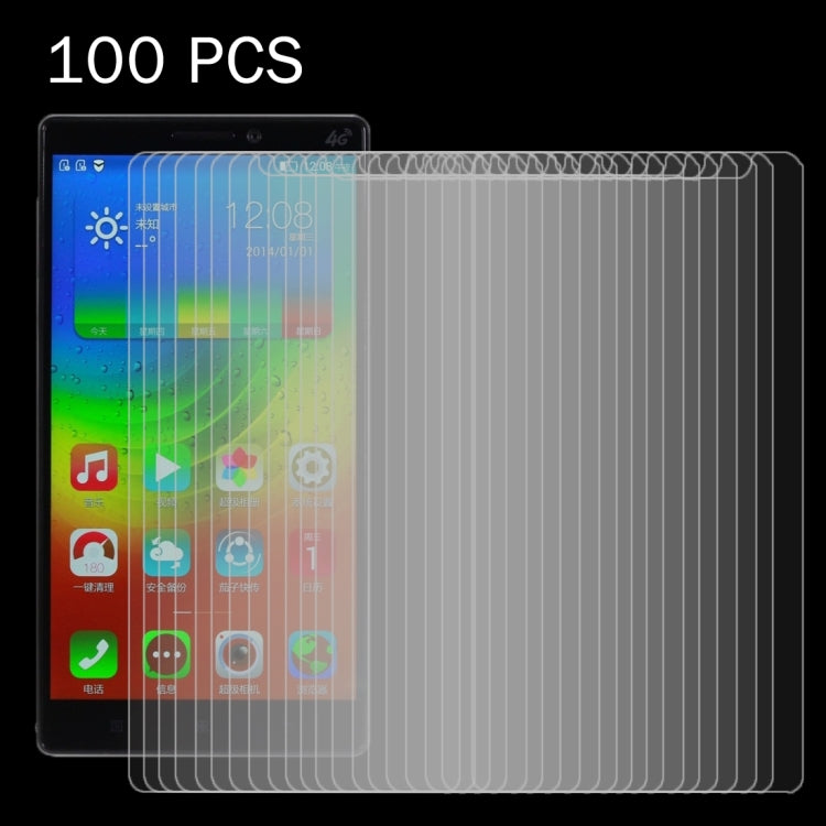 100 PCS for Lenovo Vibe Z2 Pro / K920 0.26mm 9H Surface Hardness 2.5D Explosion-proof Tempered Glass Screen Film
