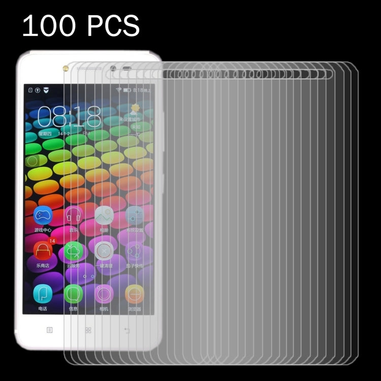 100 PCS for Lenovo S90 / Z2 0.26mm 9H Surface Hardness 2.5D Explosion-proof Tempered Glass Screen Film