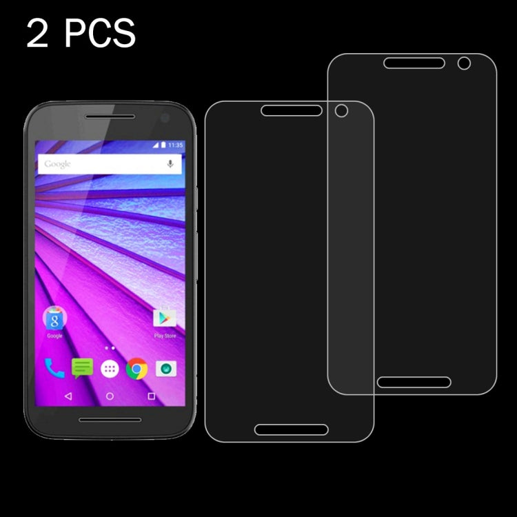 2 PCS for Motorola Moto G (3rd gen) 0.26mm 9H+ Surface Hardness 2.5D Explosion-proof Tempered Glass Film