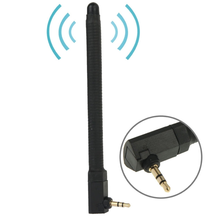 High Quality 6dBi 3.5mm Mobile FM & TV Antenna(Black)