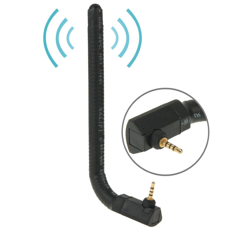 High Quality 6dBi 2.5mm Bending Style Mobile FM & TV Antenna(Black)