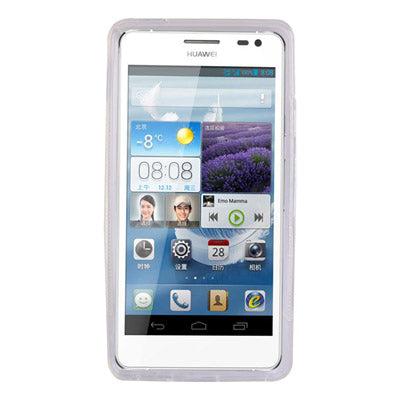 Pure Color S Line Translucent TPU Protection Case for Huawei Ascend D2