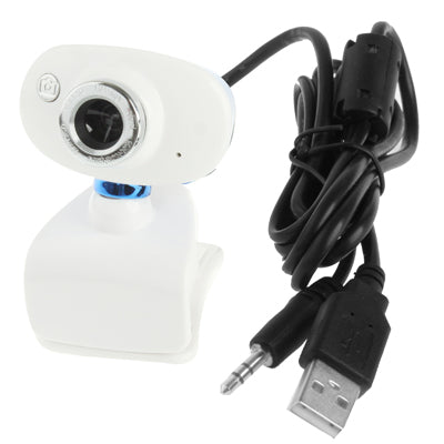 16.0 Mega Pixels USB 2.0 Driverless PC Camera / Webcam with Clip + MIC, Cable Length: 1.1m(White)
