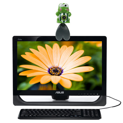 USB 2.0 Cartoon Green Frog Style 0.48 Mega Pixels Driverless PC Camera / Webcam, Cable Length: 1.2m