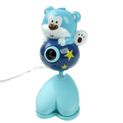 USB 2.0 Cartoon Bear Style 0.48 Mega Pixels Driverless PC Camera / Webcam, Cable Length: 1.2m