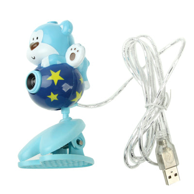 USB 2.0 Cartoon Bear Style 0.48 Mega Pixels Driverless PC Camera / Webcam, Cable Length: 1.2m