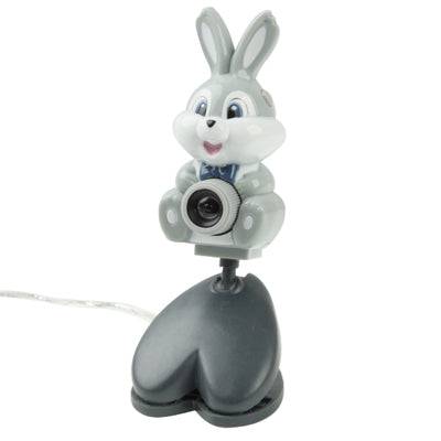 USB 2.0 Cartoon Rabbit Style 0.48 Mega Pixels Driverless PC Camera / Webcam, Cable Length: 1.2m