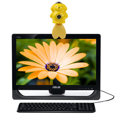 USB 2.0 Cartoon Yellow Bear Style 0.48 Mega Pixels Driverless PC Camera / Webcam, Cable Length: 1.2m