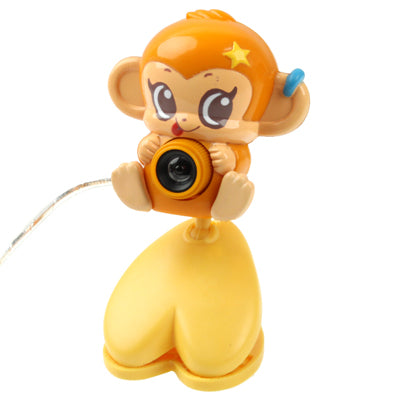 USB 2.0 Cartoon Monkey Style 0.48 Mega Pixels Driverless PC Camera / Webcam, Cable Length: 1.2m
