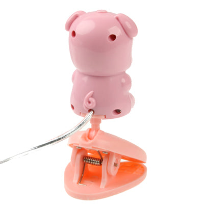 USB 2.0 Cartoon Pink Pig Style 0.48 Mega Pixels Driverless PC Camera / Webcam, Cable Length: 1.2m