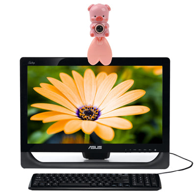 USB 2.0 Cartoon Pink Pig Style 0.48 Mega Pixels Driverless PC Camera / Webcam, Cable Length: 1.2m