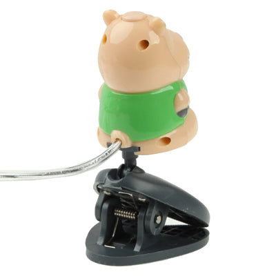 USB 2.0 Cartoon Hippo Style 0.48 Mega Pixels Driverless PC Camera / Webcam, Cable Length: 1.2m