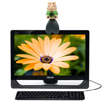 USB 2.0 Cartoon Hippo Style 0.48 Mega Pixels Driverless PC Camera / Webcam, Cable Length: 1.2m
