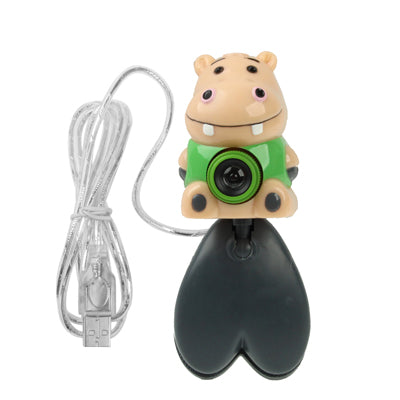 USB 2.0 Cartoon Hippo Style 0.48 Mega Pixels Driverless PC Camera / Webcam, Cable Length: 1.2m