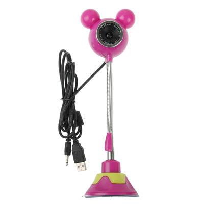 5.0 Mega Pixels Mickey Style USB 2.0 Driverless PC Camera / Webcam with MIC, Cable Length: 1.2m