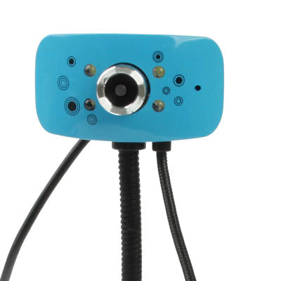 5.0 Mega Pixels USB 2.0 Driverless PC Camera / Webcam with MIC and 4 LED Lights, Cable Length: 1.2m