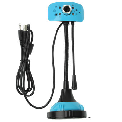 5.0 Mega Pixels USB 2.0 Driverless PC Camera / Webcam with MIC and 4 LED Lights, Cable Length: 1.2m