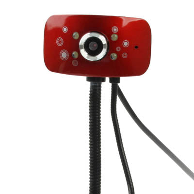 5.0 Mega Pixels USB 2.0 Driverless PC Camera / Webcam with MIC and 4 LED Lights, Cable Length: 1.2m