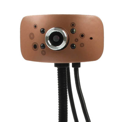 5.0 Mega Pixels USB 2.0 Driverless PC Camera / Webcam with MIC and 4 LED Lights, Cable Length: 1.2m