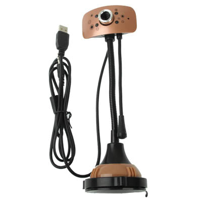 5.0 Mega Pixels USB 2.0 Driverless PC Camera / Webcam with MIC and 4 LED Lights, Cable Length: 1.2m