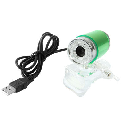5.0 Mega Pixels USB 2.0 Driverless PC Camera / Webcam with Clip, Support 360 Degree Rotation, Cable Length: 1.1m(Green)